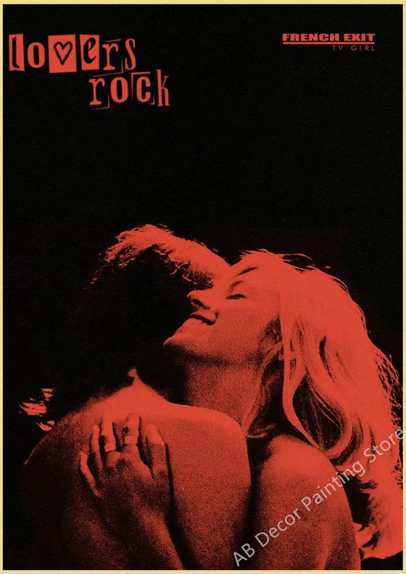 TV Girl Poster Retro Kraftpapier Drucke Lovers Rock Vintage Poster Wand Kunst Malerei Studie Hause Wohnzimmer Dekoration Bild