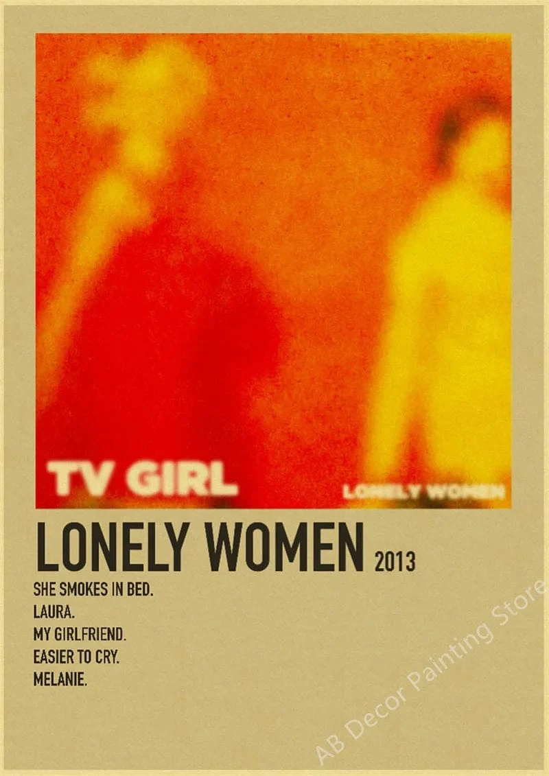 TV Girl Poster Retro Kraftpapier Drucke Lovers Rock Vintage Poster Wand Kunst Malerei Studie Hause Wohnzimmer Dekoration Bild