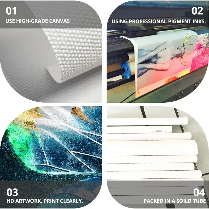 Benutzerdefinierter Druck auf Leinwand Gemälde Wandkunst Poster Bilder für Wohnzimmer Wohnkultur Wasserdichte Malerei Individuelle Geschenke