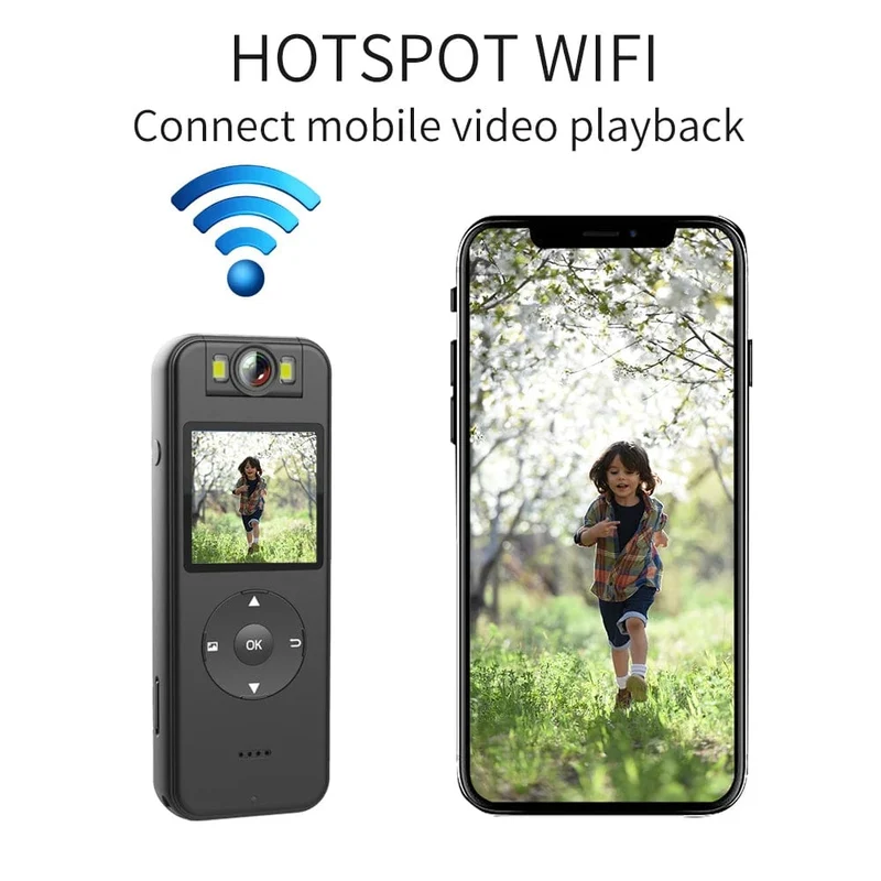 Ultra HD 4K Mini-Kamera WiFi Tragbarer kleiner digitaler Videorecorder Polizei BodyCam Infrarot-Nachtsicht-Miniatur-Camcorder