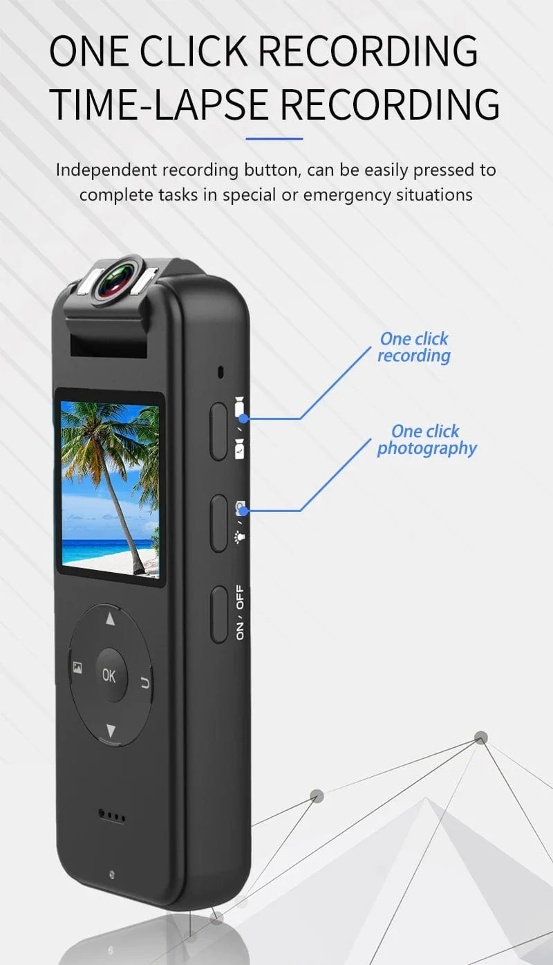 Ultra HD 4K Mini-Kamera WiFi Tragbarer kleiner digitaler Videorecorder Polizei BodyCam Infrarot-Nachtsicht-Miniatur-Camcorder