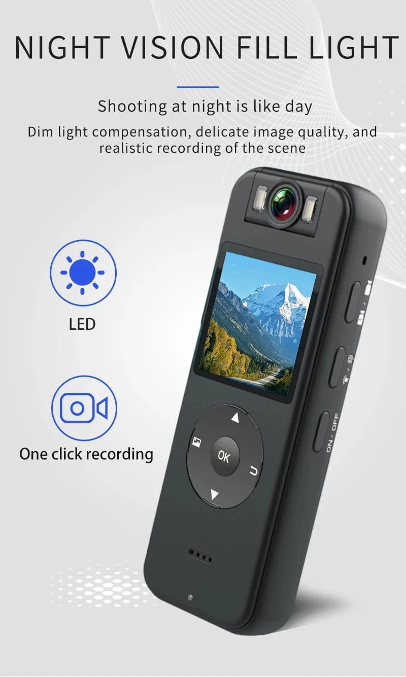 Ultra HD 4K Mini-Kamera WiFi Tragbarer kleiner digitaler Videorecorder Polizei BodyCam Infrarot-Nachtsicht-Miniatur-Camcorder