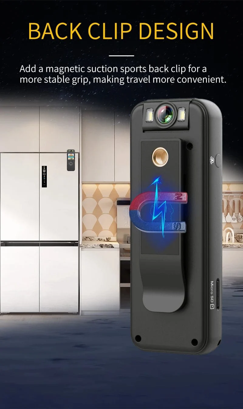Ultra HD 4K Mini-Kamera WiFi Tragbarer kleiner digitaler Videorecorder Polizei BodyCam Infrarot-Nachtsicht-Miniatur-Camcorder