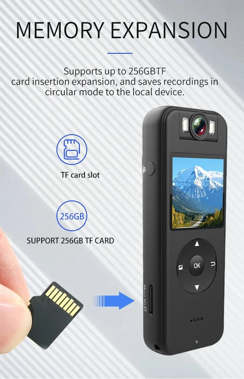 Ultra HD 4K Mini-Kamera WiFi Tragbarer kleiner digitaler Videorecorder Polizei BodyCam Infrarot-Nachtsicht-Miniatur-Camcorder
