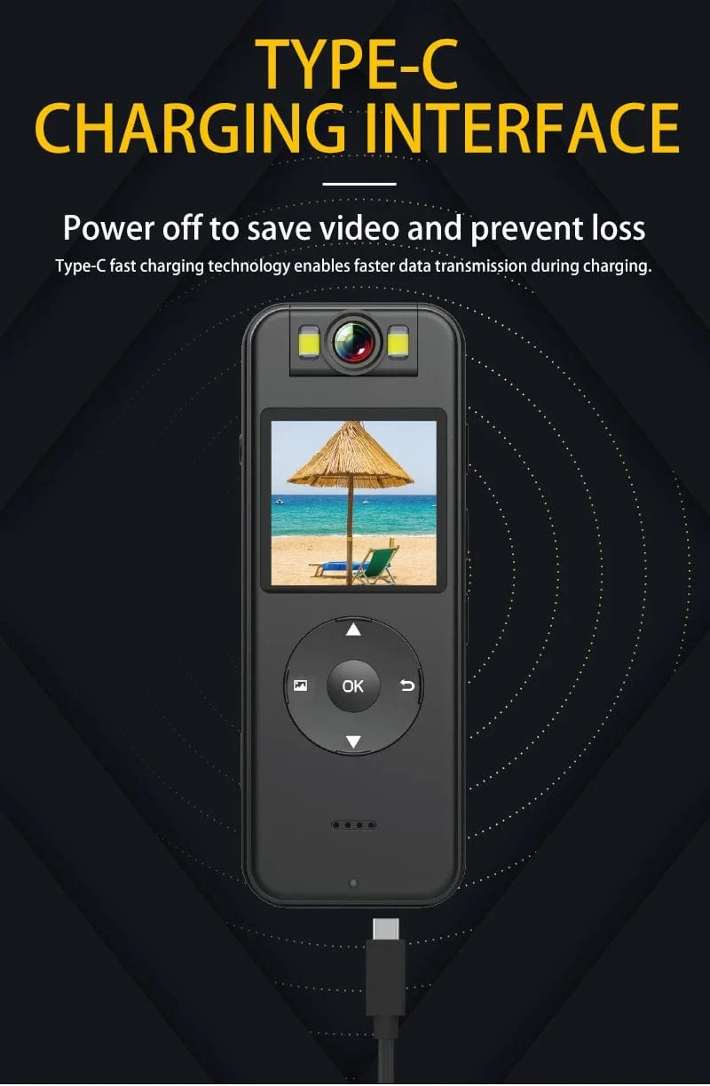 Ultra HD 4K Mini-Kamera WiFi Tragbarer kleiner digitaler Videorecorder Polizei BodyCam Infrarot-Nachtsicht-Miniatur-Camcorder