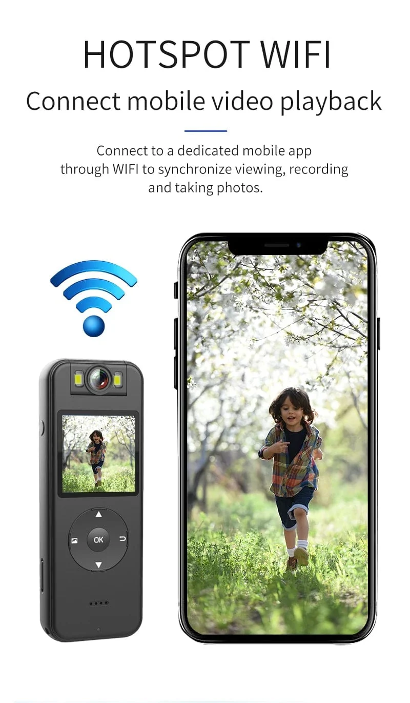 Ultra HD 4K Mini-Kamera WiFi Tragbarer kleiner digitaler Videorecorder Polizei BodyCam Infrarot-Nachtsicht-Miniatur-Camcorder