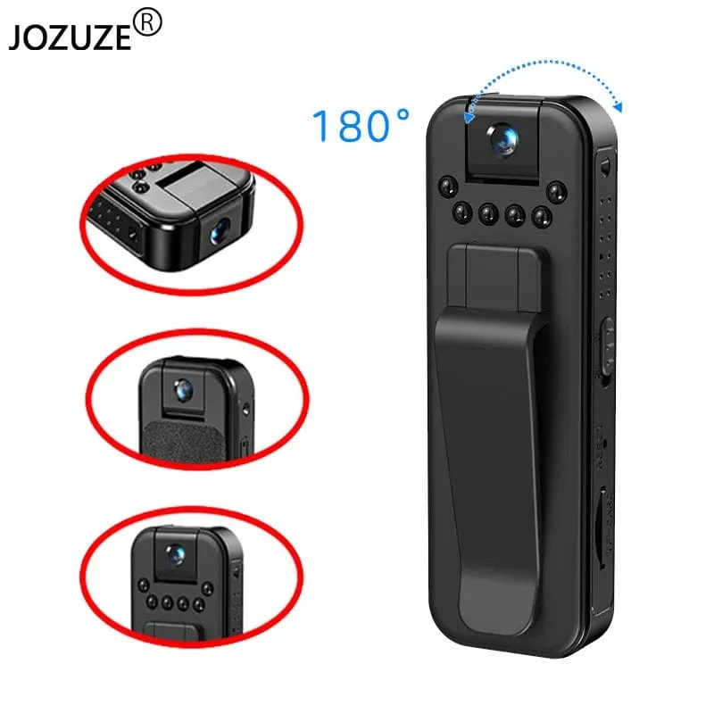 JOZUZE MD13 HD 1080P Minikamera Tragbarer kleiner digitaler Videorecorder Polizei BodyCam Infrarot-Nachtsicht-Miniatur-Camcorder