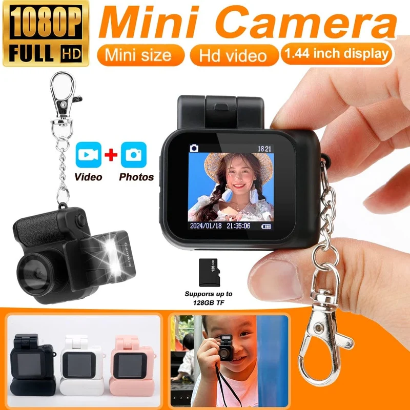 HD1080P Minikamera Tragbare Taschenkamera mit LCD-Bildschirm Digitalkamera mit Blitzlicht Videorecorder Kleiner Camcorder für Studenten