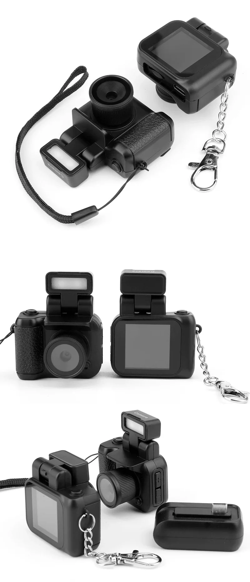 HD1080P Minikamera Tragbare Taschenkamera mit LCD-Bildschirm Digitalkamera mit Blitzlicht Videorecorder Kleiner Camcorder für Studenten