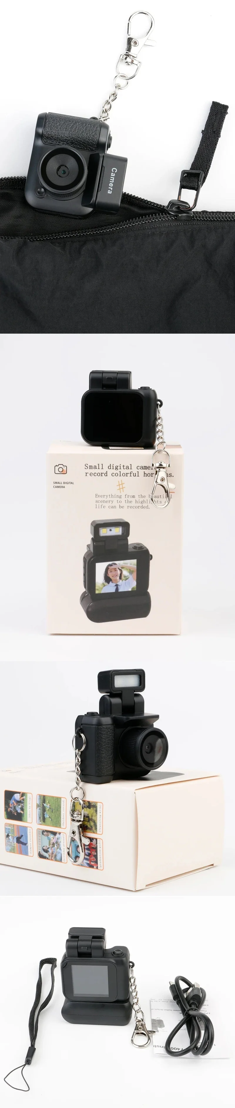 HD1080P Minikamera Tragbare Taschenkamera mit LCD-Bildschirm Digitalkamera mit Blitzlicht Videorecorder Kleiner Camcorder für Studenten