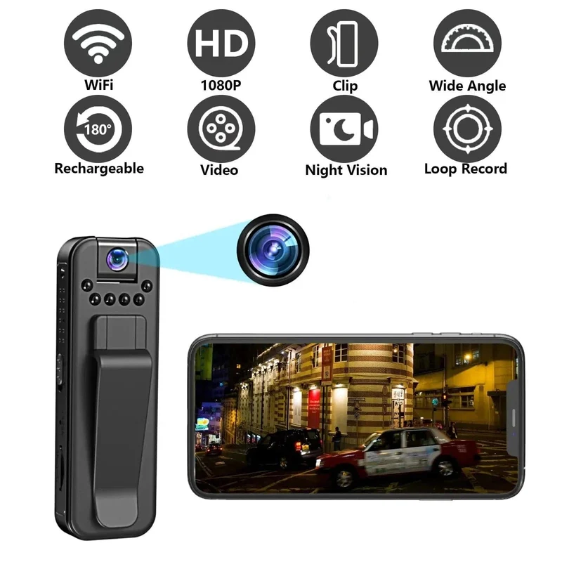 1080P Body Mini Kamera Tragbarer kleiner digitaler Videorecorder Polizei BodyCam Infrarot-Nachtsicht-Miniatur-Camcorder