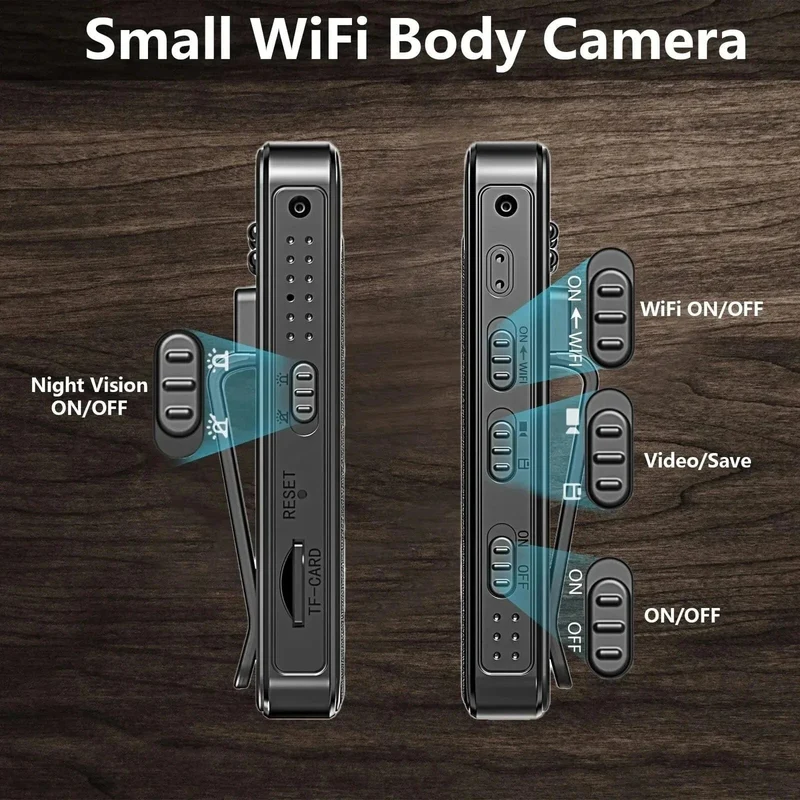 1080P Body Mini Kamera Tragbarer kleiner digitaler Videorecorder Polizei BodyCam Infrarot-Nachtsicht-Miniatur-Camcorder