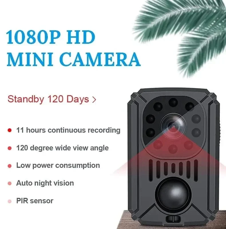 MD31 Mini-Körperkamera 1080P Full HD Sicherheitstasche Nachtsicht Bewegungserkennung Kleiner Camcorder Autos Standby PIR Videorecorder