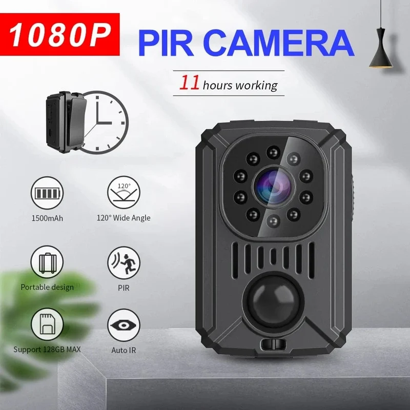 MD31 Mini-Körperkamera 1080P Full HD Sicherheitstasche Nachtsicht Bewegungserkennung Kleiner Camcorder Autos Standby PIR Videorecorder
