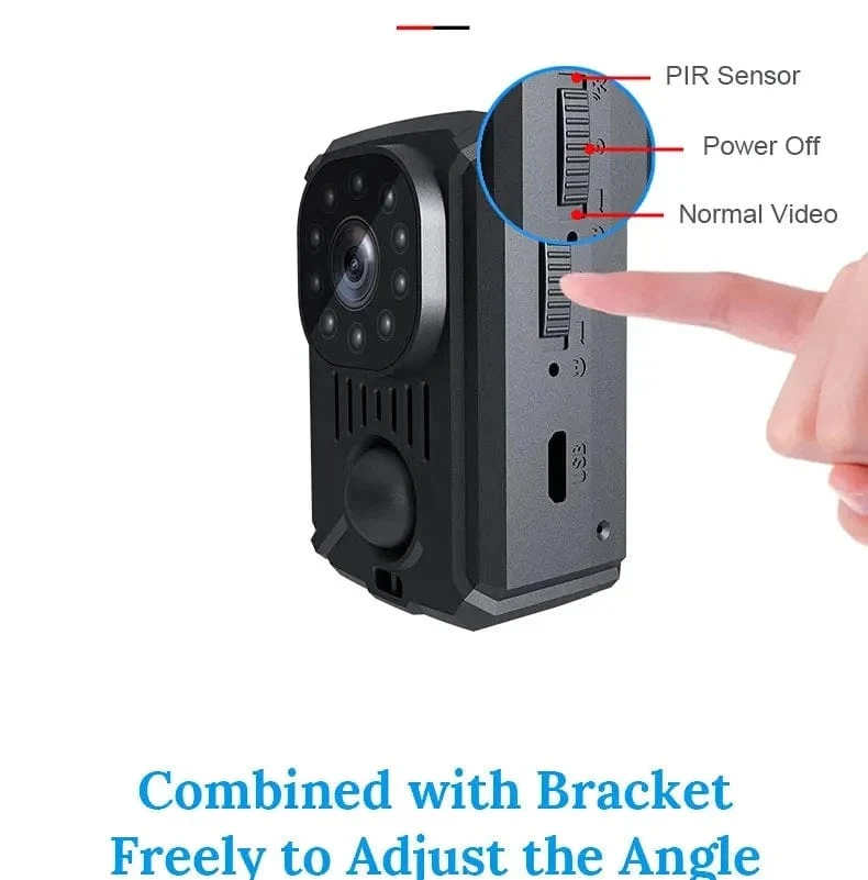 MD31 Mini-Körperkamera 1080P Full HD Sicherheitstasche Nachtsicht Bewegungserkennung Kleiner Camcorder Autos Standby PIR Videorecorder