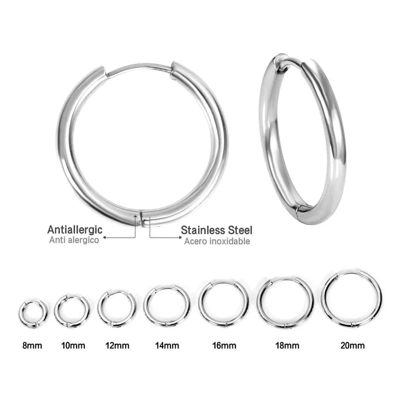 1 paar Edelstahl Creolen Frauen Männer Gold Farbe Kleine Ohrringe Mädchen Schmuck Pendientes Mujer Aretes Knorpel Piercing