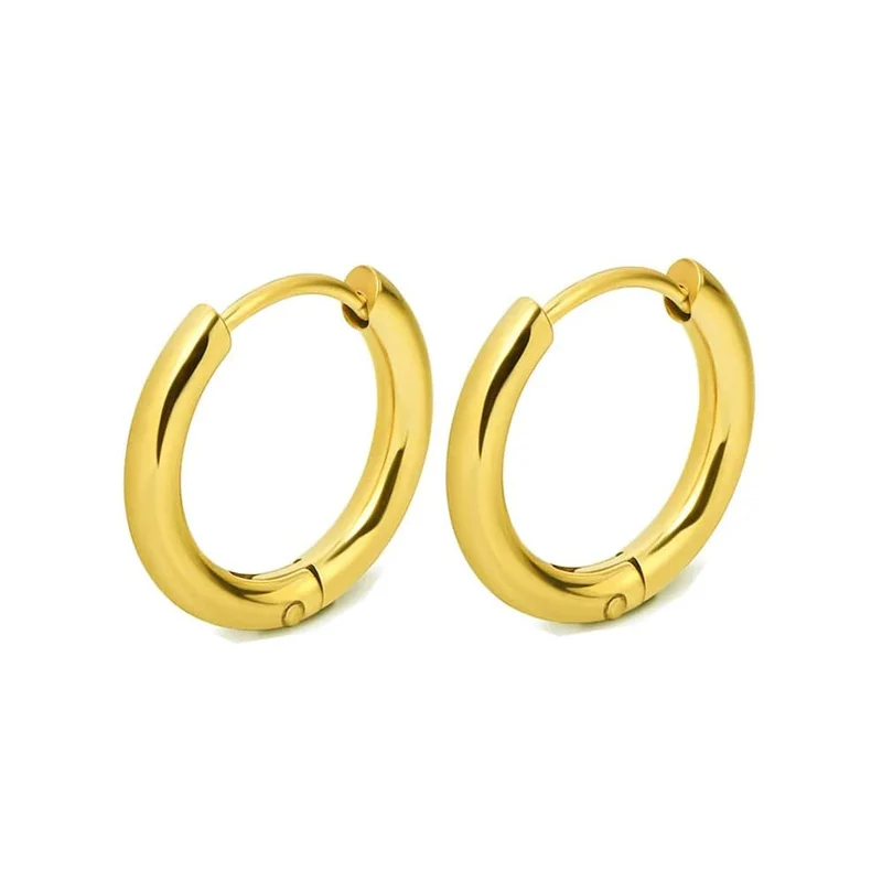 1 paar Edelstahl Creolen Frauen Männer Gold Farbe Kleine Ohrringe Mädchen Schmuck Pendientes Mujer Aretes Knorpel Piercing