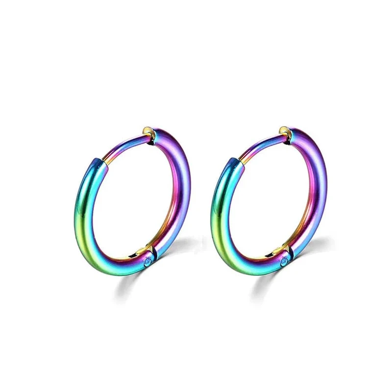 1 paar Edelstahl Creolen Frauen Männer Gold Farbe Kleine Ohrringe Mädchen Schmuck Pendientes Mujer Aretes Knorpel Piercing