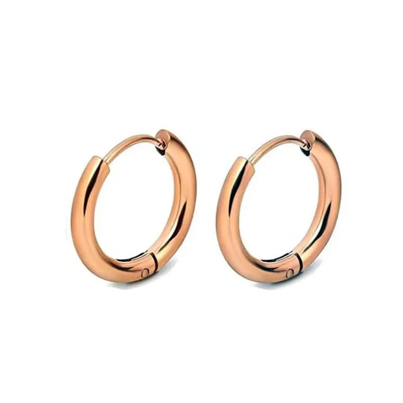 1 paar Edelstahl Creolen Frauen Männer Gold Farbe Kleine Ohrringe Mädchen Schmuck Pendientes Mujer Aretes Knorpel Piercing