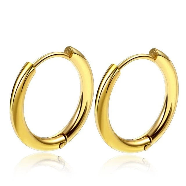 1 paar Edelstahl Creolen Frauen Männer Gold Farbe Kleine Ohrringe Mädchen Schmuck Pendientes Mujer Aretes Knorpel Piercing