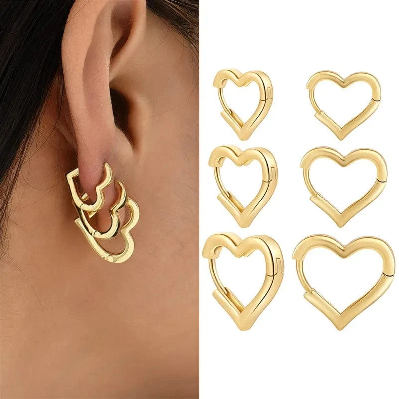 Gold Farbe Vintage Kreis Hoop Ohrringe für Frauen Mädchen Einfache Mode Geometrische Tropfen Ohrring Set Neue Trendy Schmuck Party Geschenke