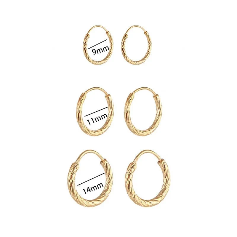Gold Farbe Vintage Kreis Hoop Ohrringe für Frauen Mädchen Einfache Mode Geometrische Tropfen Ohrring Set Neue Trendy Schmuck Party Geschenke