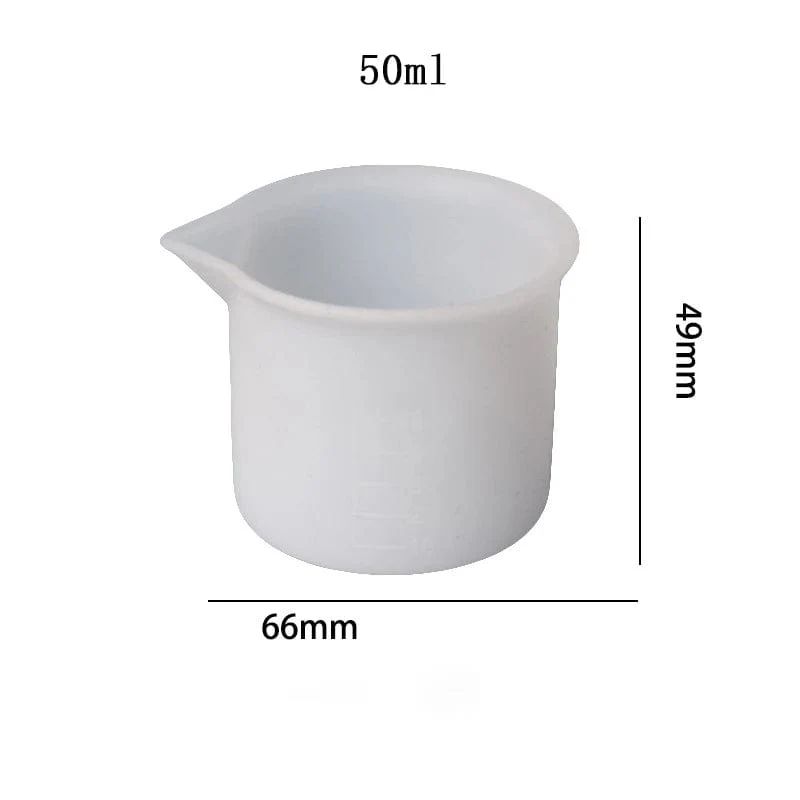 Gießen Sie geteilte Becher aus Silikon mit Epoxidmischung für Farbgießbecher, DIY-Harzwerkzeug, Epoxidharz, Acrylfarbe, Harzform, Schmuckherstellungswerkzeug