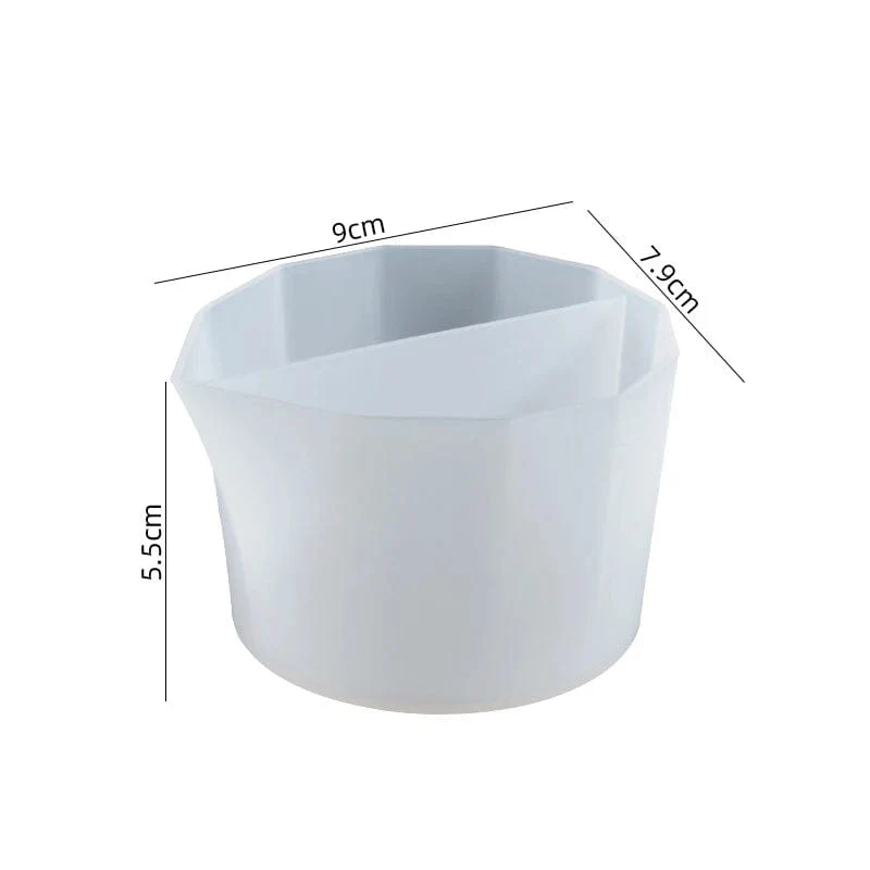 Gießen Sie geteilte Becher aus Silikon mit Epoxidmischung für Farbgießbecher, DIY-Harzwerkzeug, Epoxidharz, Acrylfarbe, Harzform, Schmuckherstellungswerkzeug