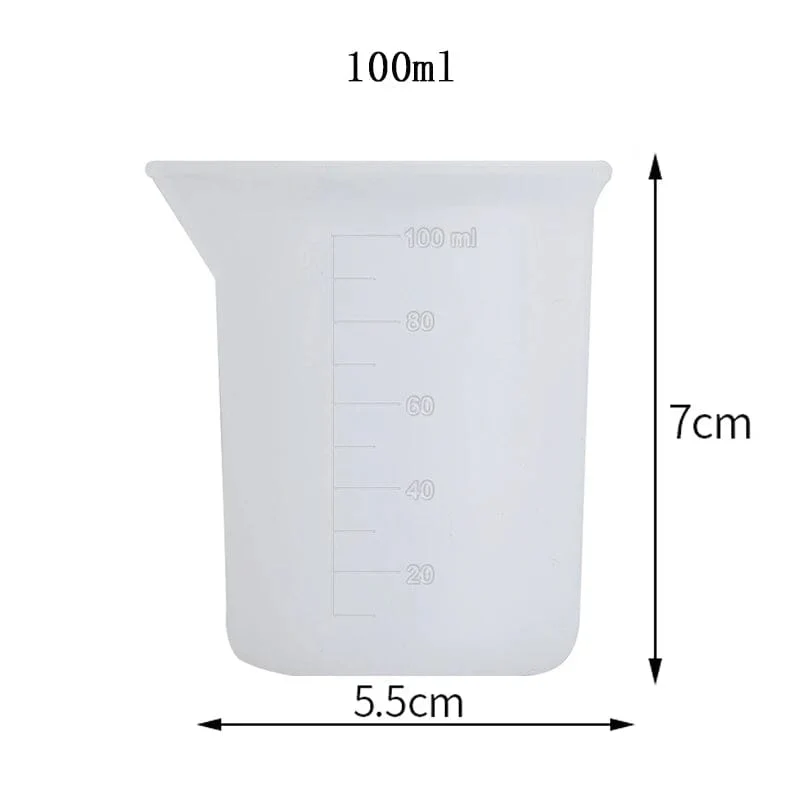 Gießen Sie geteilte Becher aus Silikon mit Epoxidmischung für Farbgießbecher, DIY-Harzwerkzeug, Epoxidharz, Acrylfarbe, Harzform, Schmuckherstellungswerkzeug