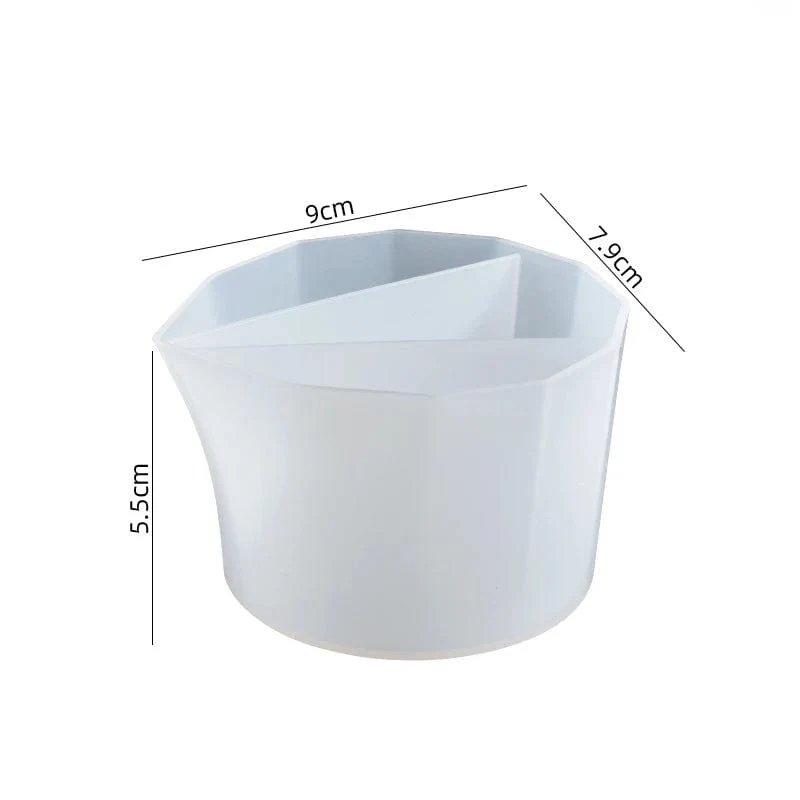 Gießen Sie geteilte Becher aus Silikon mit Epoxidmischung für Farbgießbecher, DIY-Harzwerkzeug, Epoxidharz, Acrylfarbe, Harzform, Schmuckherstellungswerkzeug