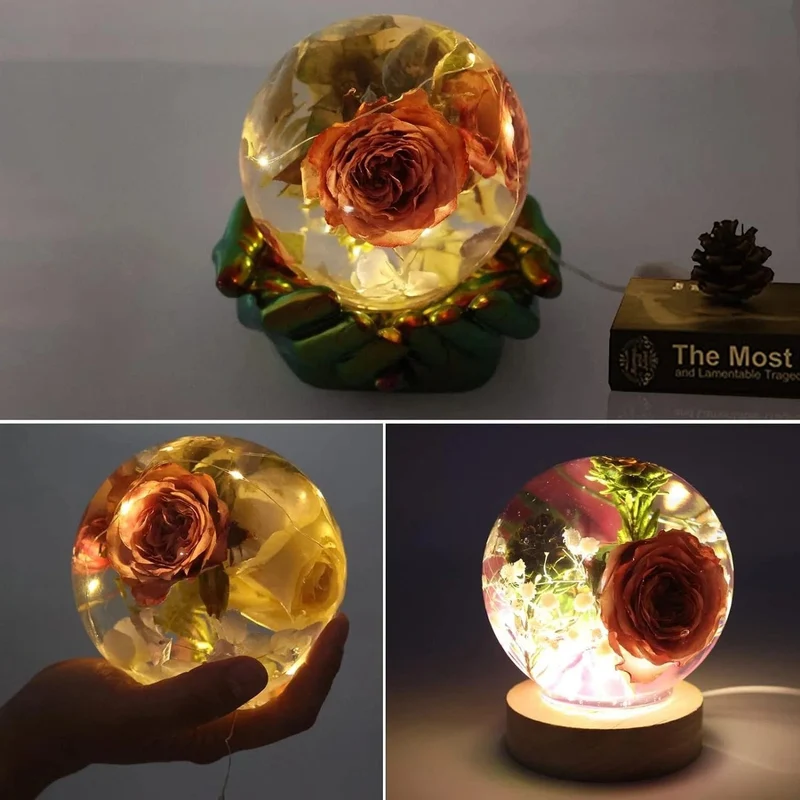 Große Kugel-Harzformen, Kristallkugel-Silikon-Harzformen zur Blumenkonservierung, nahtlose Kugel-Epoxidharzformen