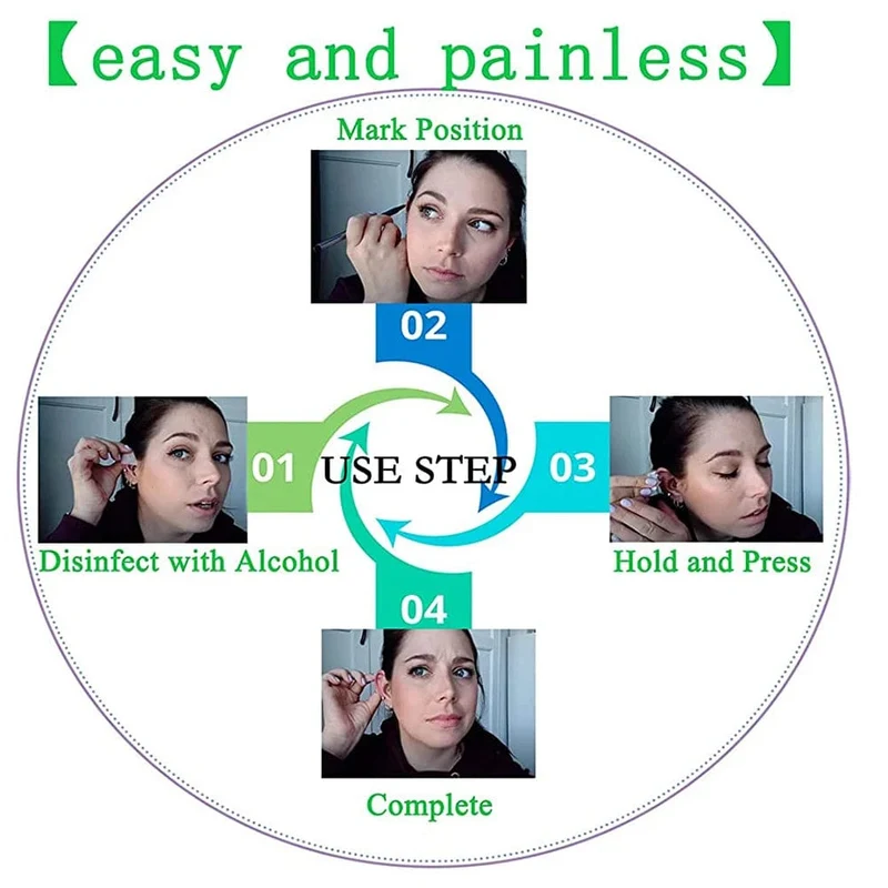1-20 Teile/satz Ohr Piercing Pistole Einweg Desinfizieren Sicherheit Ohrring Piercer Kit Bolzen Nasenring Piercing Maschine Körper Schmuck Werkzeug