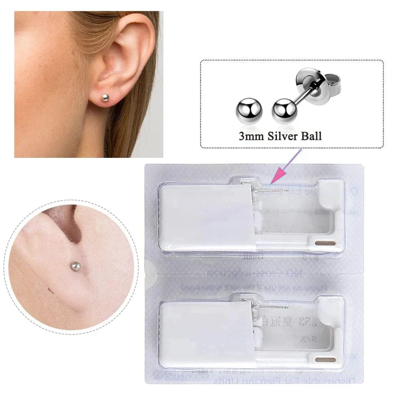 1-20 Teile/satz Ohr Piercing Pistole Einweg Desinfizieren Sicherheit Ohrring Piercer Kit Bolzen Nasenring Piercing Maschine Körper Schmuck Werkzeug
