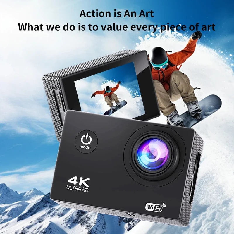 4K Action Kamera 1080P/30FPS WiFi 2.0" 170D Unterwasser Wasserdichte Helm Video Aufnahme Kamera Sport Kameras Outdoor Mini Cam