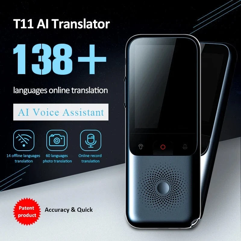 2024 Neuer tragbarer T11-Audioübersetzer, 138 Sprachen, intelligenter Übersetzer, offline, in Echtzeit, intelligente Stimme, KI-Sprachfotoübersetzer