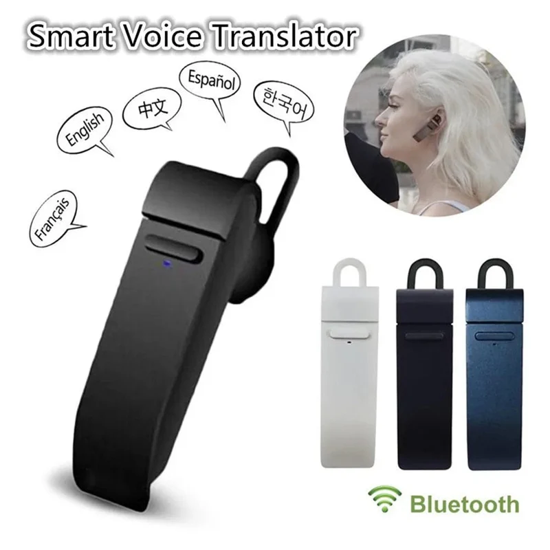 Sprachübersetzer Peiko 25 Sprachen Intelligenter drahtloser Bluetooth-Übersetzer Kopfhörer Freisprecheinrichtung fürs Geschäft im Auto Headset Ohrhörer