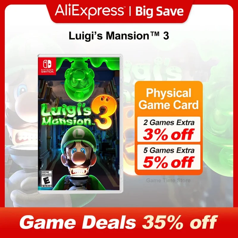 Luigi's Mansion 3 Nintendo Switch-Spielangebote, 100 % offizielles Original, physische Spielkarte, Abenteuer-Genre für Switch OLED Lite