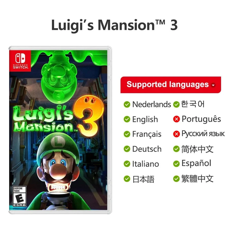 Luigi's Mansion 3 Nintendo Switch-Spielangebote, 100 % offizielles Original, physische Spielkarte, Abenteuer-Genre für Switch OLED Lite