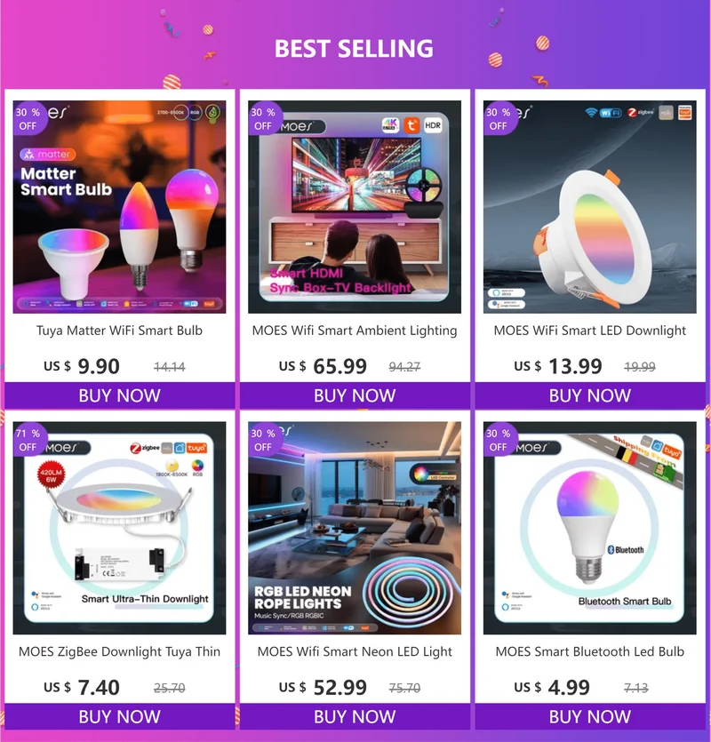MOES 1-9PCS 9W AC90-240V Tuya ZigBee Smart LED Glühbirne RGB E27 Dimmbare APP Fernbedienung Alexa Google Home Sprachsteuerung