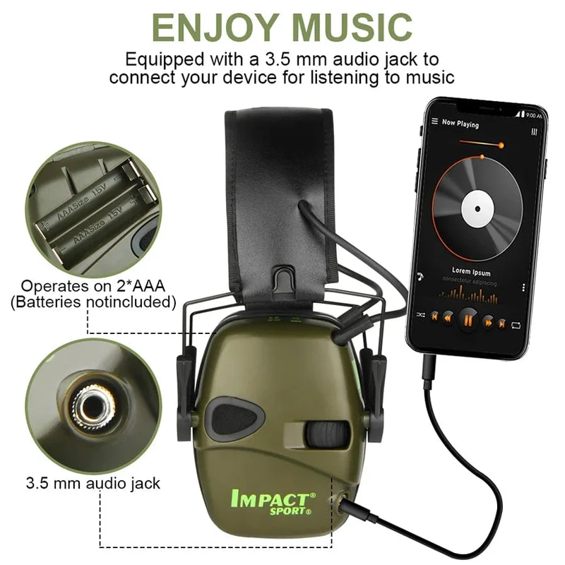 2 PCS Original Taktische Elektronische Schießen Ohrenschützer Outdoor Sport Anti-lärm Headset Auswirkungen Sound Verstärkung