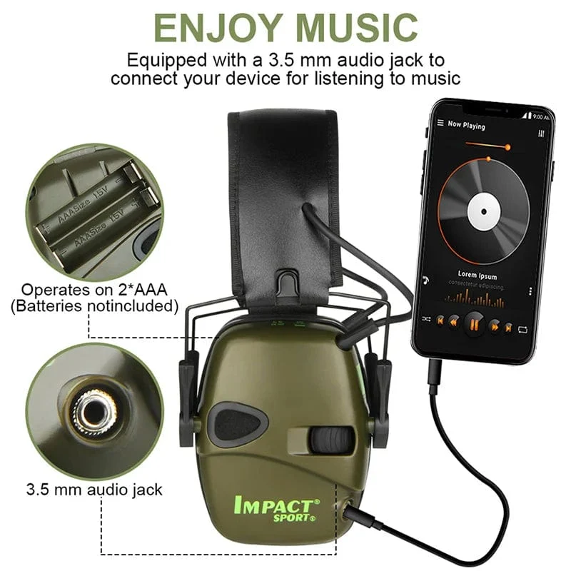 2 PCS Original Taktische Elektronische Schießen Ohrenschützer Outdoor Sport Anti-lärm Headset Auswirkungen Sound Verstärkung