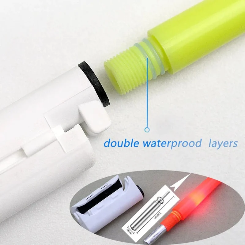 Elektronische Angelrute, leuchtender Stab, Blitzlicht, CR425, 3.6 V Lithiumbatterie, LED, abnehmbare USB-Ladung, wasserdichtes Nachtgerät