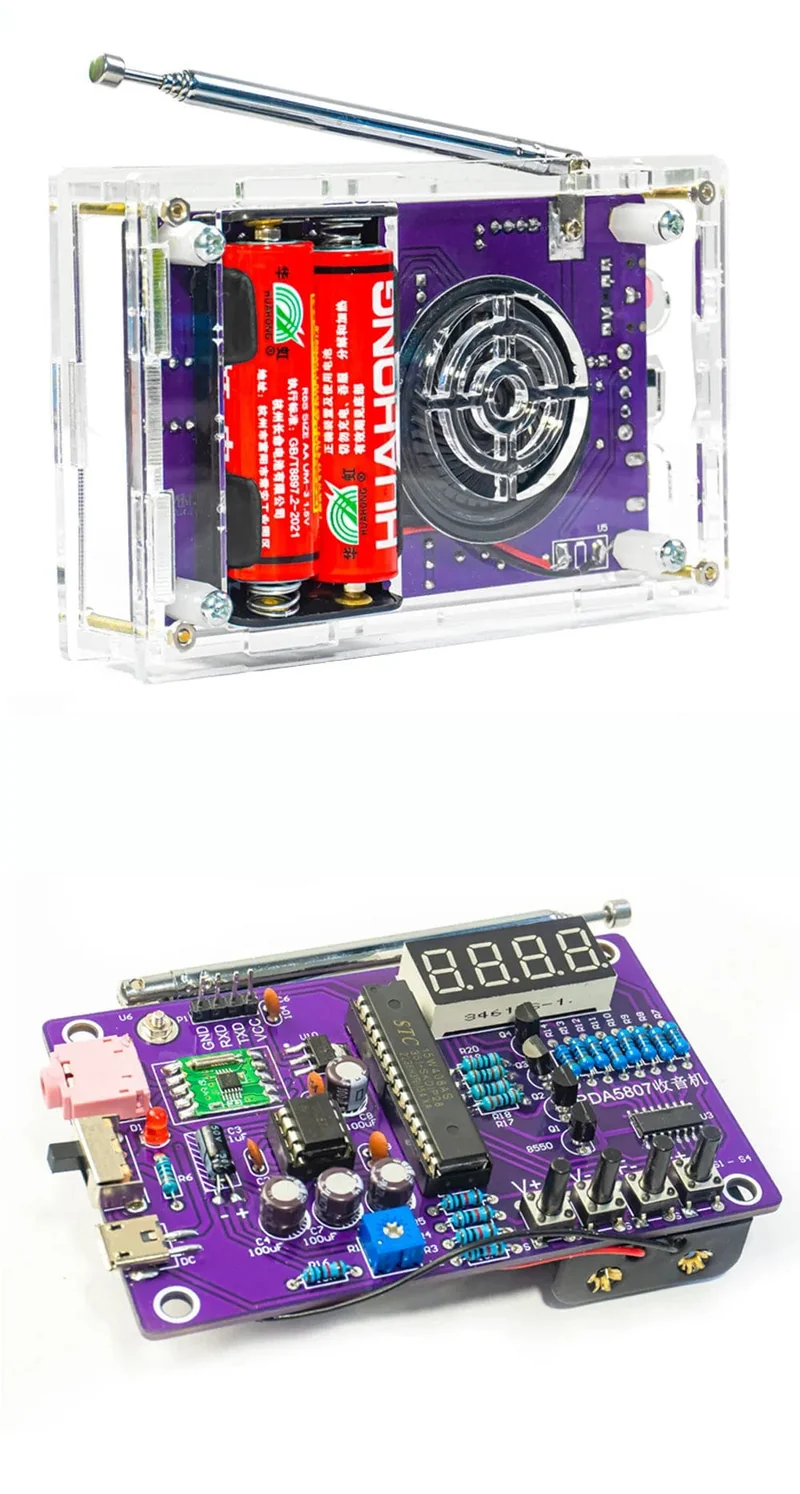 DIY FM-Radio-Elektronikbausatz, einstellbare Frequenz 87-108 MHz, Digitalanzeige, DIY-Lötprojekt, Übungslötset RDA5807S