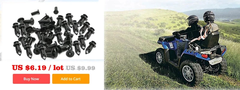 100 x UTV ATV Kunststoff-Kotflügelclips Karosserienieten mit Verschlussentferner für Polaris Predator Rangers RZR Scrambler Sportsman