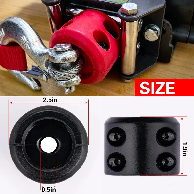 Windenkabel-Hakenstopper, unverzichtbares Offroad-ATV-UTV-Zubehör für Universalautos. Schützen Sie Ihr Seil mit dieser praktischen Halterung.