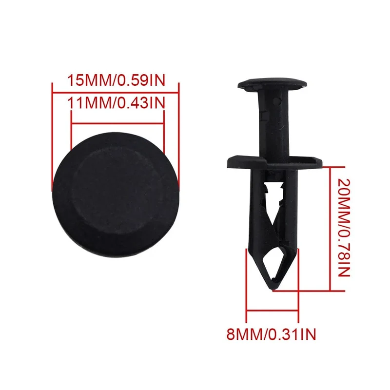 100 stücke ATV UTV Kunststoff Kotflügel Clips Körper Nieten Mit Verschluss Eliminator Für Polaris Predator Rangers RZR Scrambler Sportsman