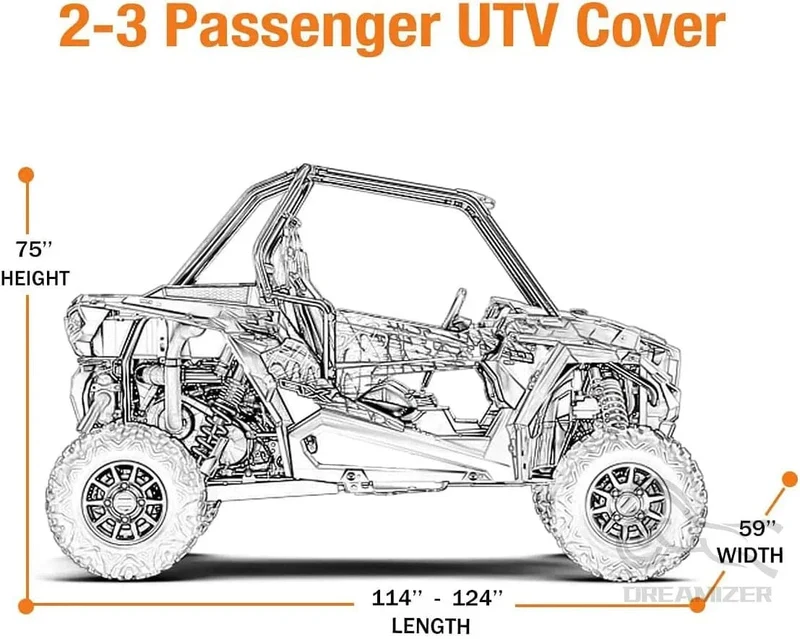 UTV Nutzfahrzeug-Lagerabdeckung für Can-Am Maverick X3 Defender Max HD10 HD8, kompatibel mit Polaris RZR 4 XP 1000 900