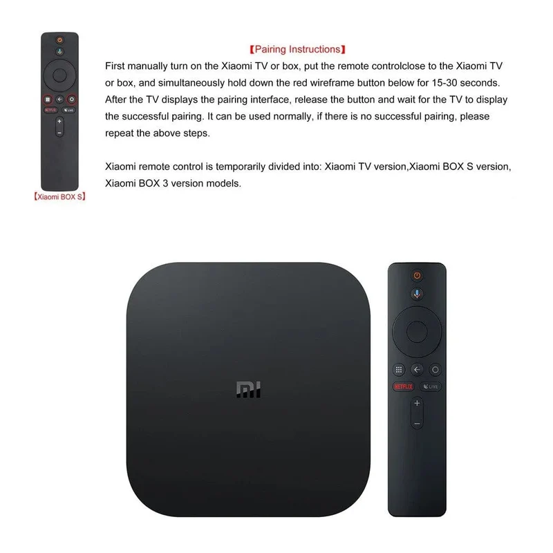 XMRM-006 Neue Sprachfernbedienung für Xiaomi MI Box S MDZ-22-AB MDZ-24-AA Smart TV Box Bluetooth-Fernbedienung Google Assistant