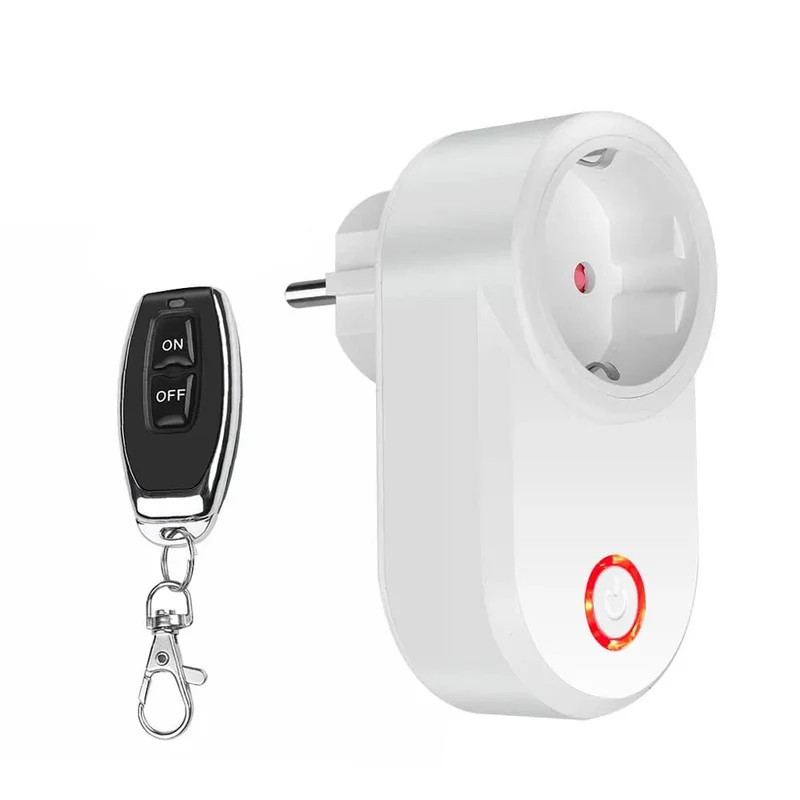 433 MHz RF Universal-Fernbedienung Elektrische Smart-Steckdose mit Fernbedienung 220 V 15 A EU-Steckersteuerung für Haushaltsgeräte/Lampen/Ventilatoren
