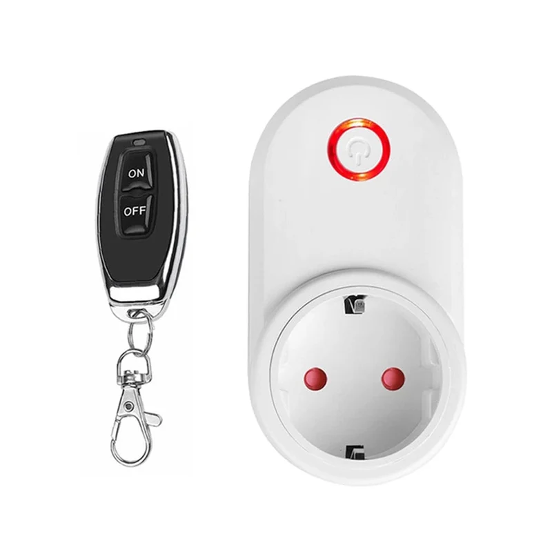 433 MHz RF Universal-Fernbedienung Elektrische Smart-Steckdose mit Fernbedienung 220 V 15 A EU-Steckersteuerung für Haushaltsgeräte/Lampen/Ventilatoren